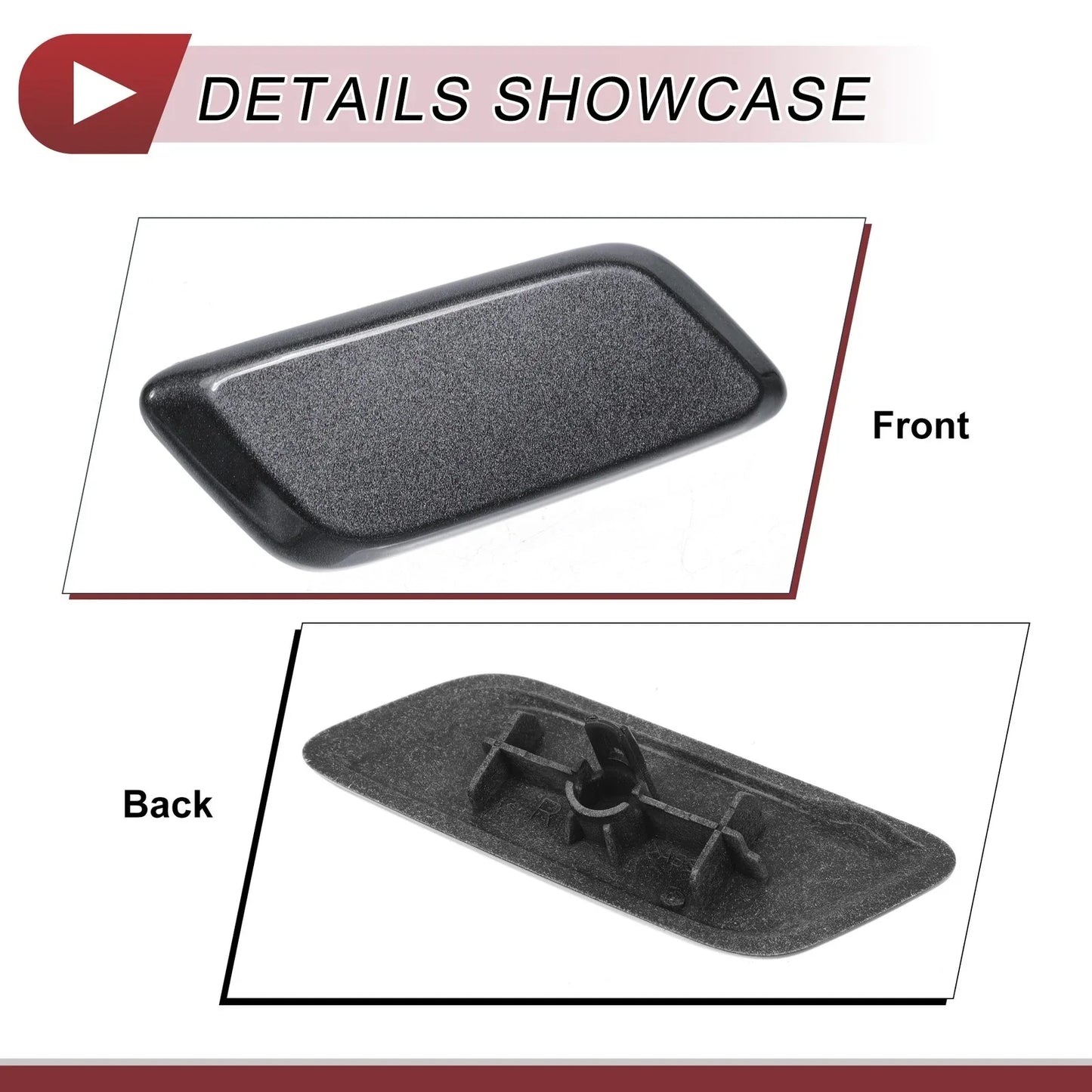 Bumper Headlight Washer Nozzle Cap for Lexus RX350 (2013-2015) - Grey 1 x