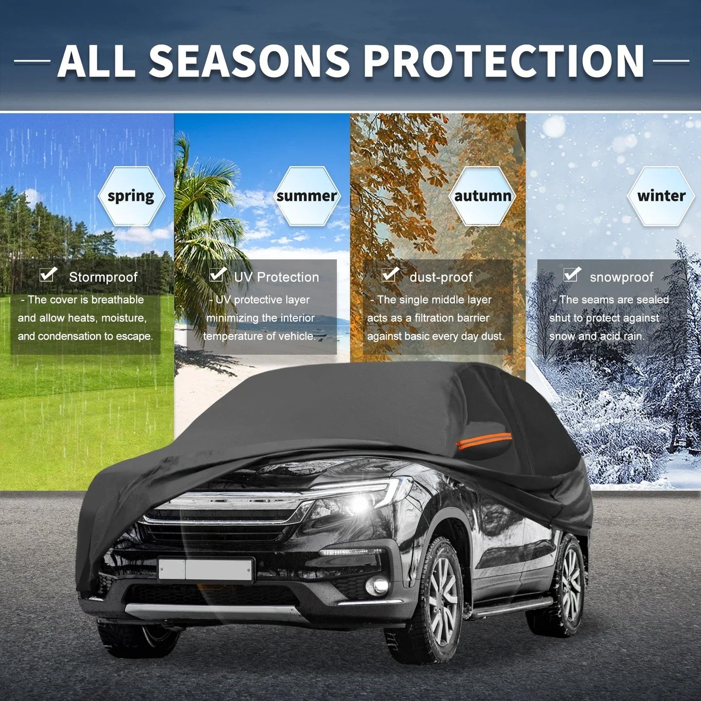 Waterproof Aluminum Film Car Cover for Honda Pilot (2016-2023)