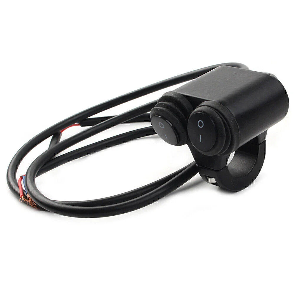 12V 7/8" Motorcycle Handlebar Fog Spot Light w/ Dual On Off Switch