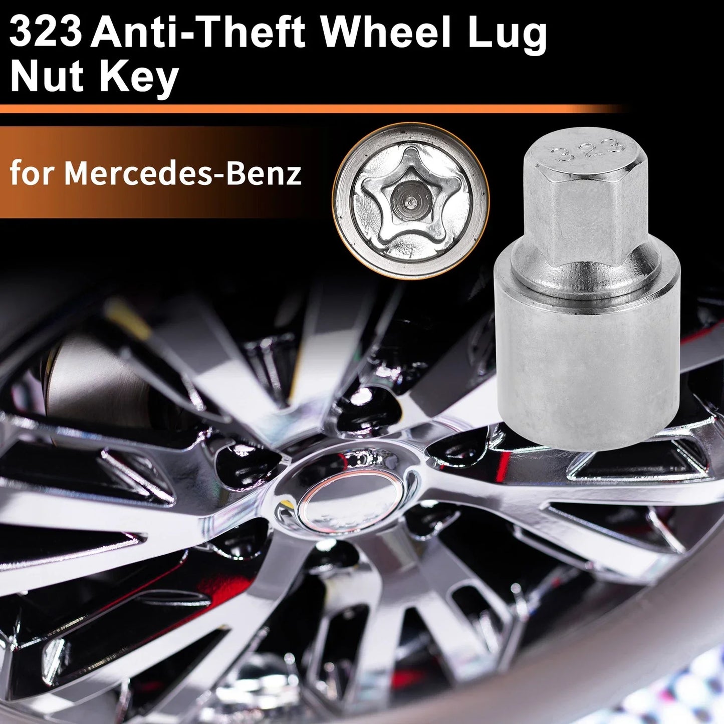 Wheel Lock Lug Nut Key Socket Tool for Mercedes-Benz