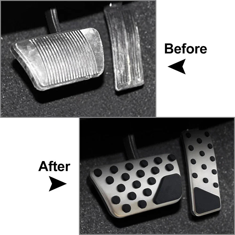 Stainless Steel Gas Brake Pedal Covers for Jeep Wrangler (2007-2017)
