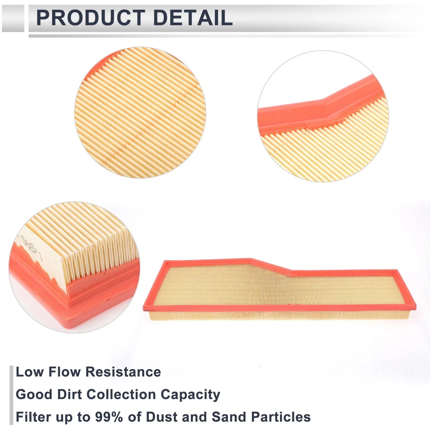Car Engine Air Filter for Porsche 911 3.4L 3.6L (1999-2008) - 1 Pc