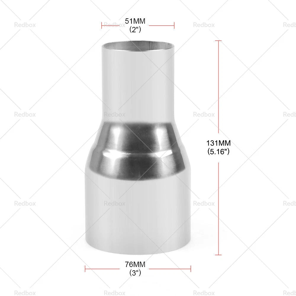 2" to 3" Steel Exhaust Tube Pipe Connector Adapter for Car