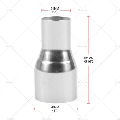 2" to 3" Steel Exhaust Tube Pipe Connector Adapter for Car