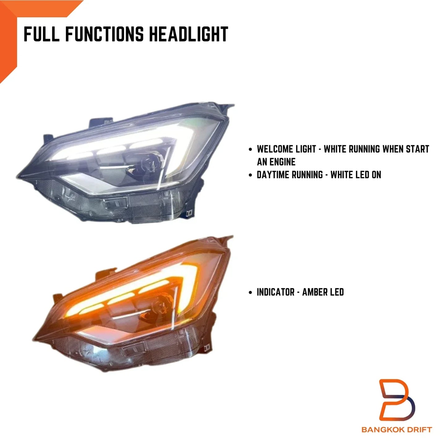 LED Projector Headlight DRL Welcome Lamp for Isuzu D-Max (2024-2026)