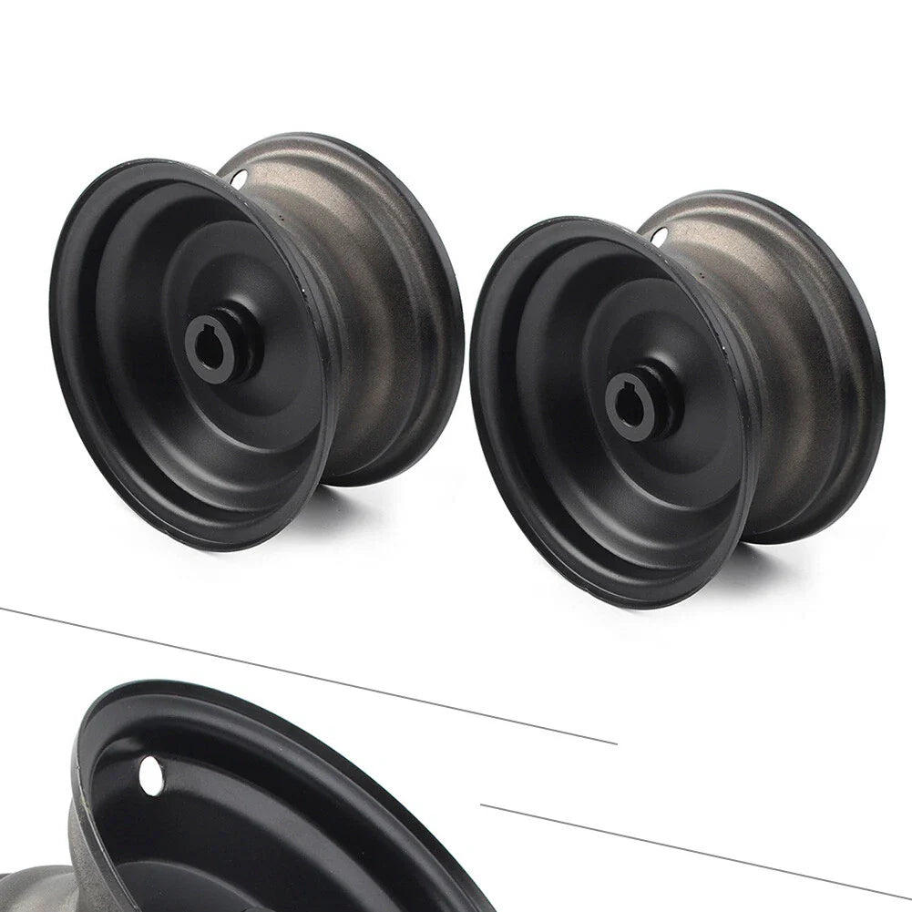 6" 145/70-6 IN Wheel Rims Black for Go Kart Off-Road Dirt Bike