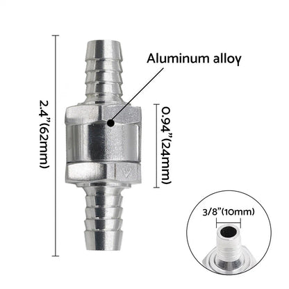 3/8" 10mm Inline Check Valve for Fuel Petrol Diesel Gas Liquid