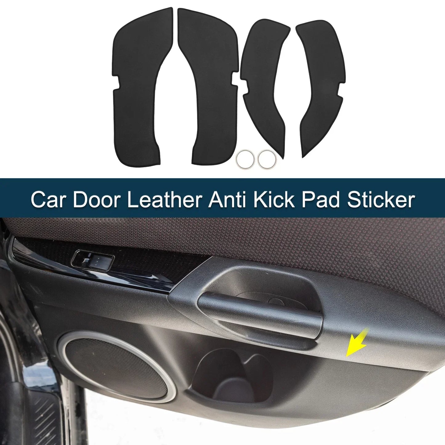 Car Door Leather Anti-Kick Pad Sticker for Mercedes-Benz GLC (2016)