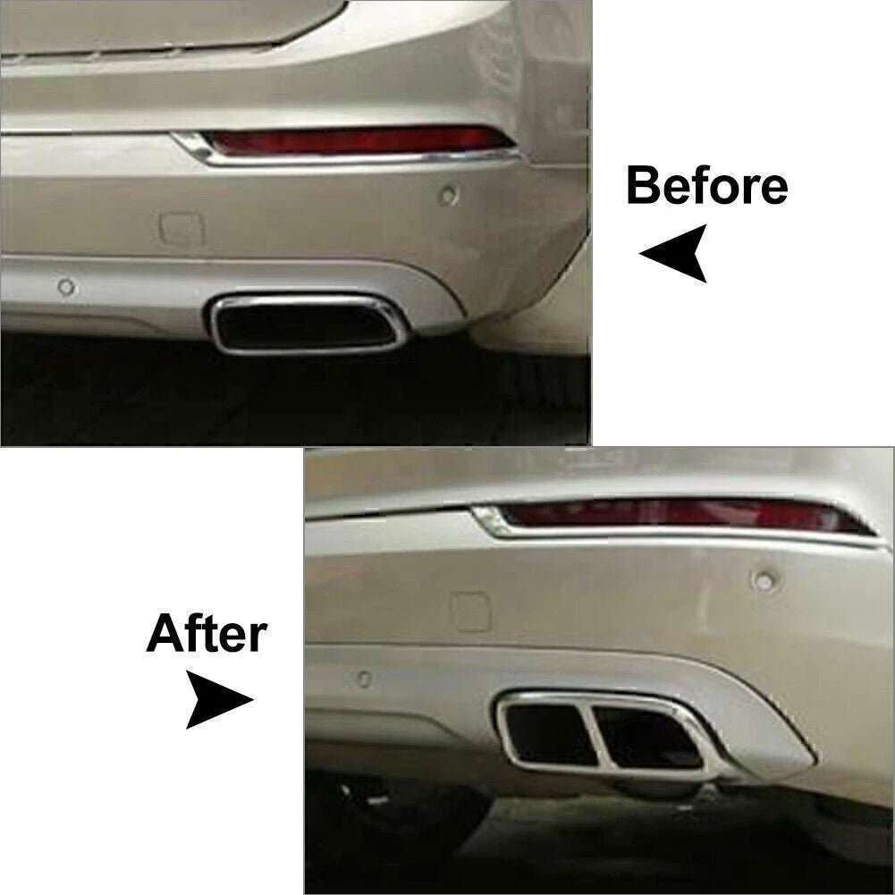 Stainless Steel Exhaust Muffler Tail Pipe Cover for Volvo XC90 (2015-2019)