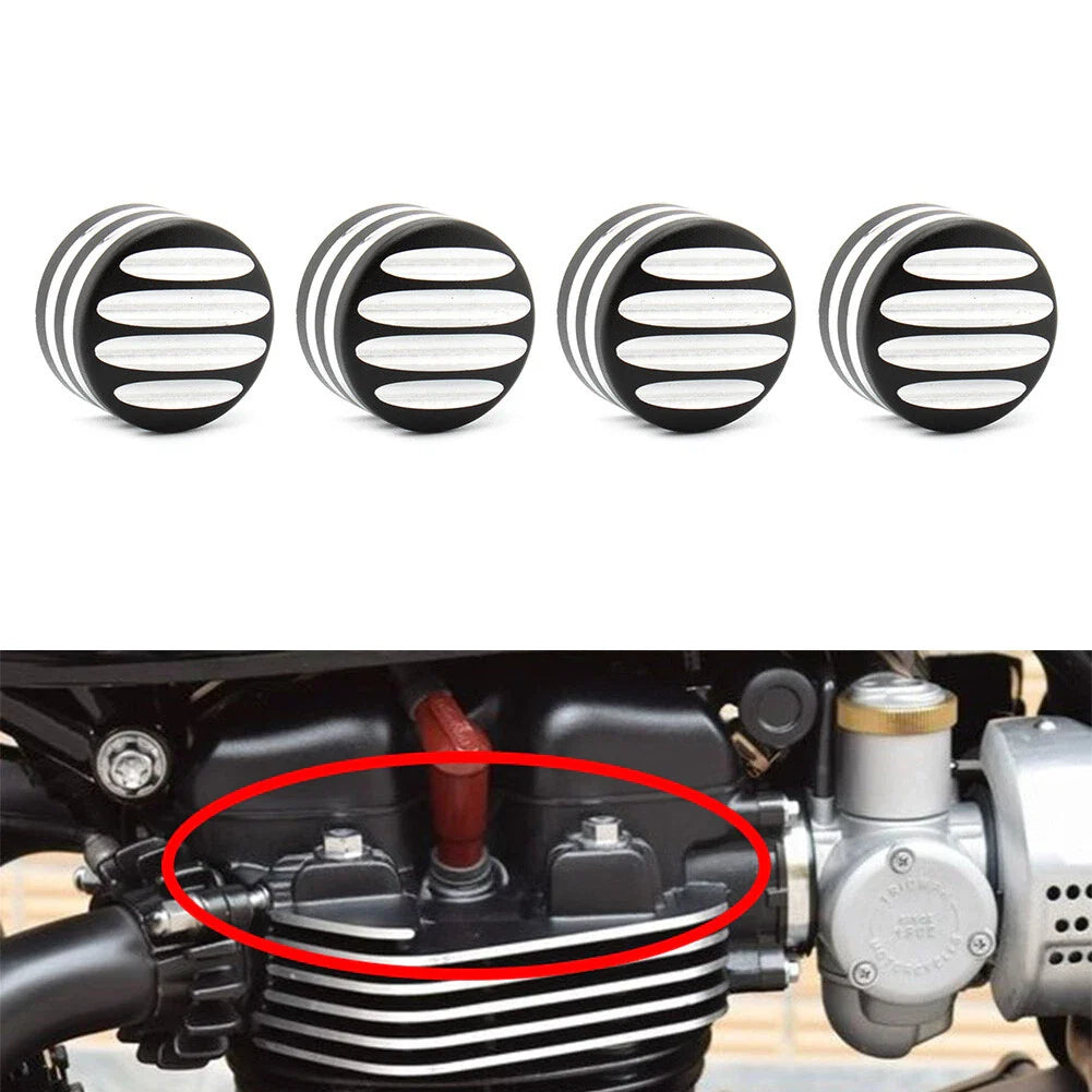 4x CNC Machined Head Bolt Cover Caps for Triumph T120 Thruxton (2016-2023)