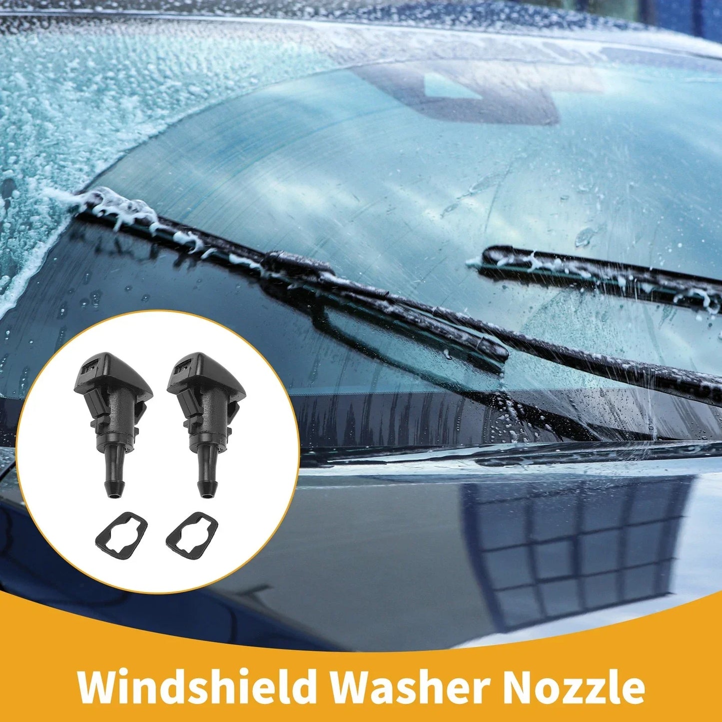 Windshield Washer Nozzle Gasket 2 x for Hyundai Santa Fe (2013-2018)