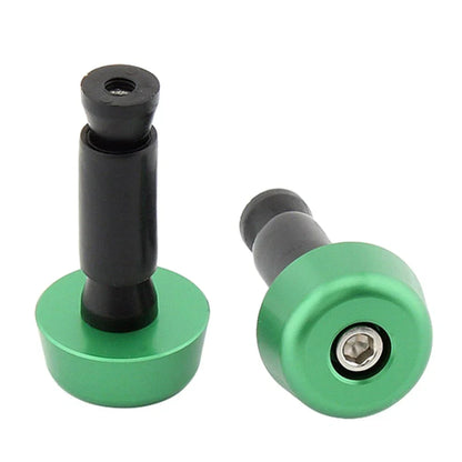 0.5in Handlebar Hand Grips & End Caps for Universal Motorcycle - Green