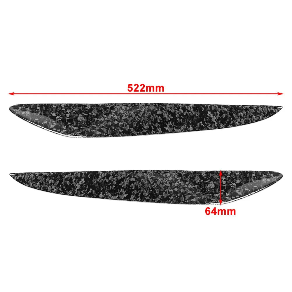Headlight Eyebrow Eyelid Covers  Forged Pattern Black for Mazda 3 (2009-2013)