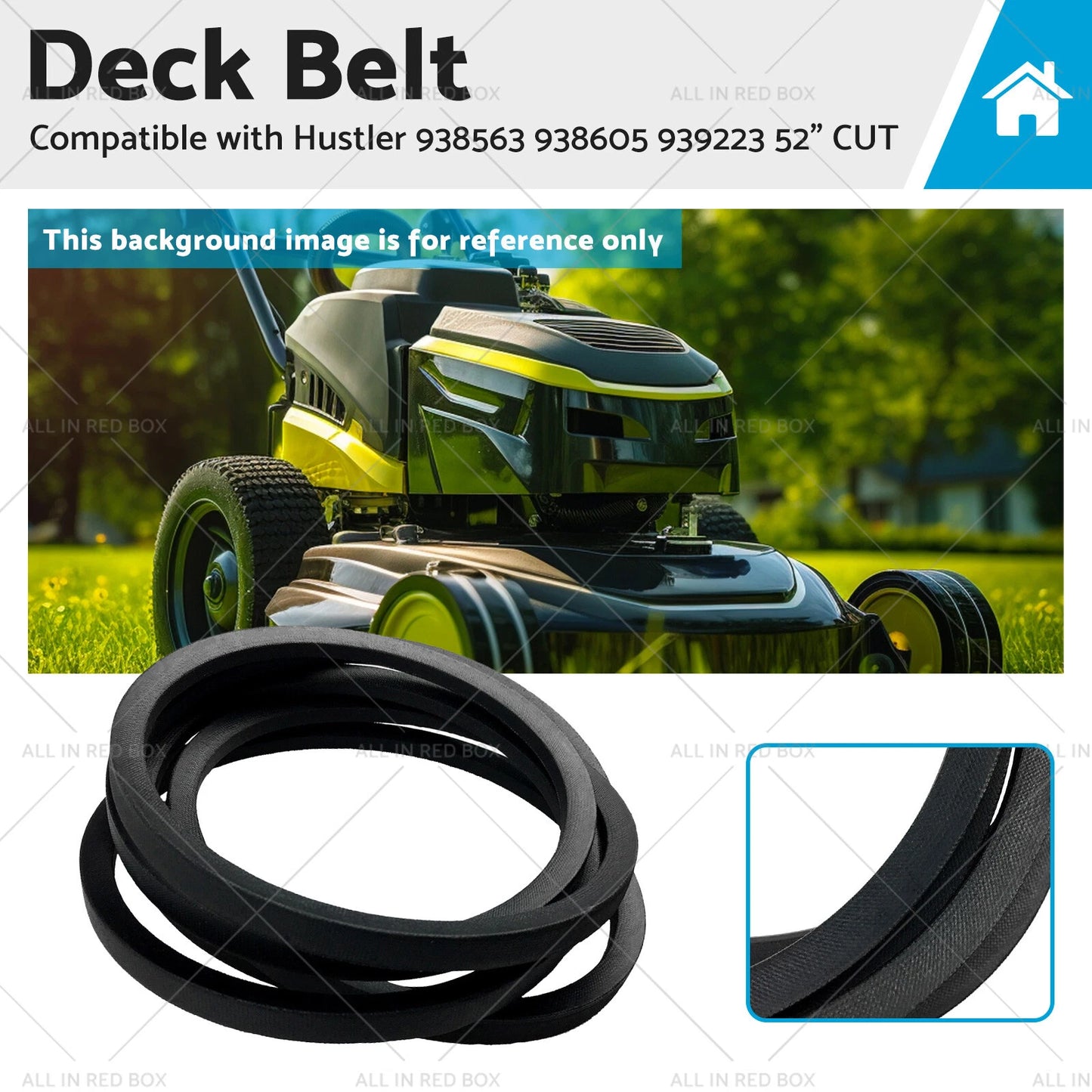 Deck Belt 52" for Hustler (938563, 938605, 939223)