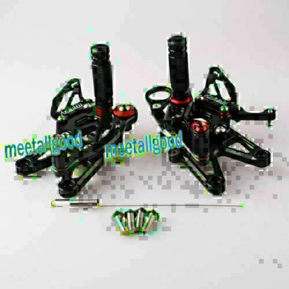 Black Rearset Foot Pegs for BMW S1000RR (2010-2013) - 1 Pair