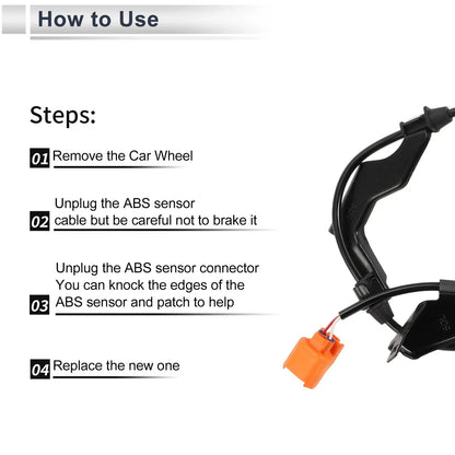 ABS Wheel Speed Sensor for Honda Civic L4 Rear Left (2006-2011)