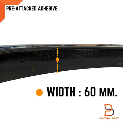 G42 Black Fender Flares for Navara NP300 D23 ST ST-X Widebody (2015-2019)