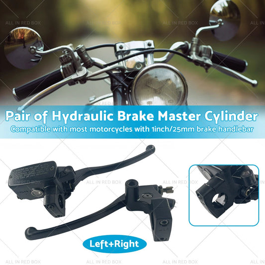 1" 25mm Pair Motorcycle Hydraulic Brake Clutch Master Cylinder Lever for Bike