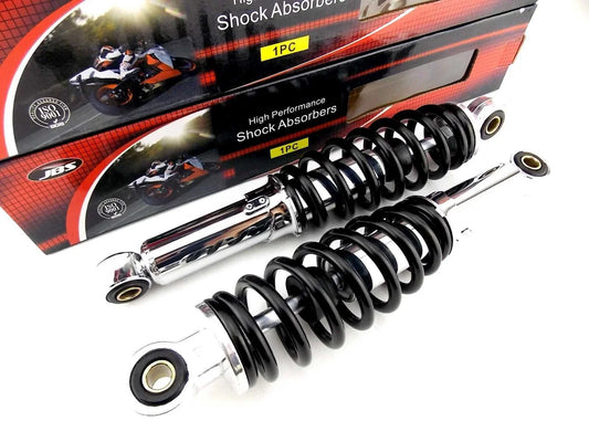 280mm JBS Black/Chrome Lowering Shock Absorbers for Yamaha XV250 (88-10)