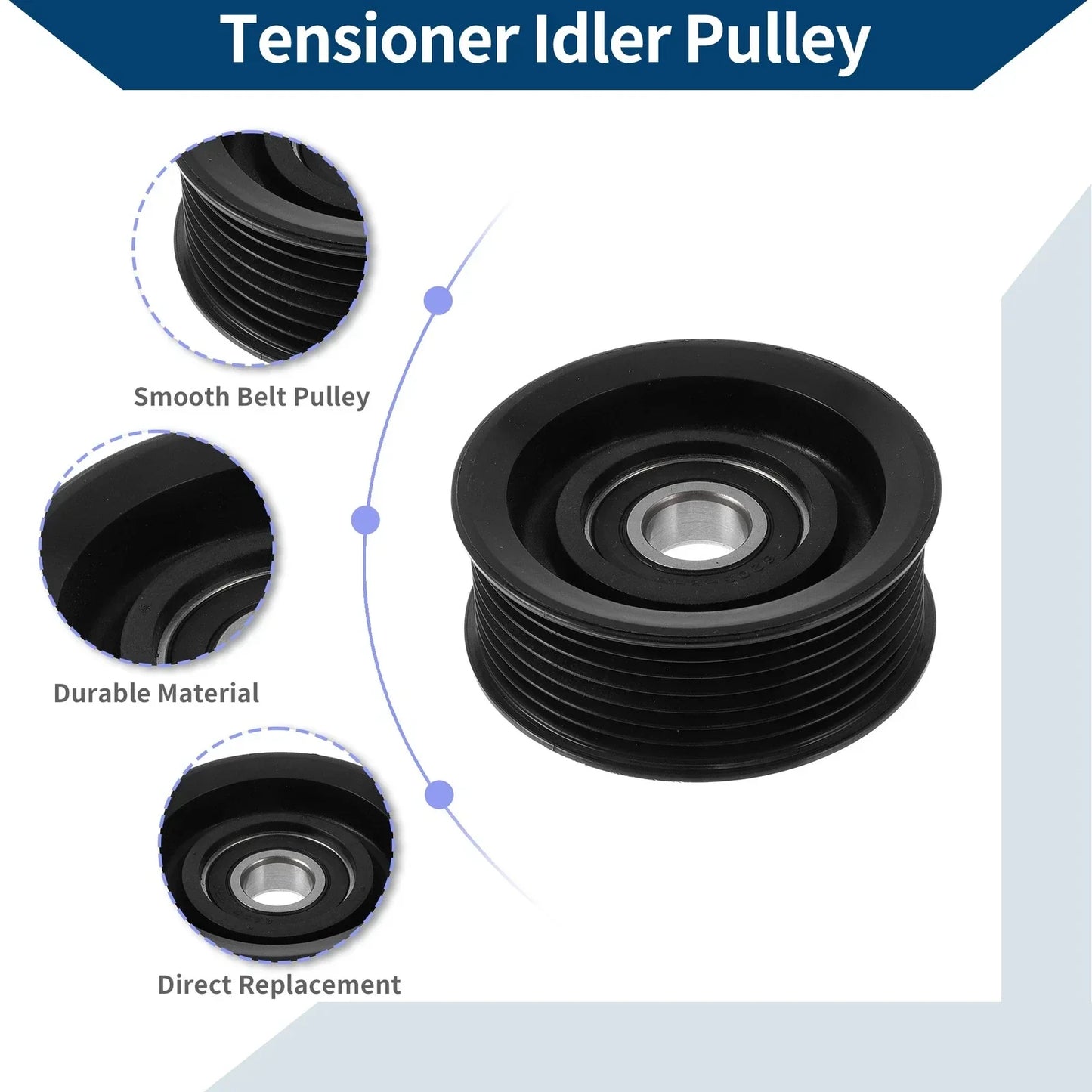 Drive Belt Idler Pulley for Honda CR-V, Acura (2012-2014) - 1 x Pulley