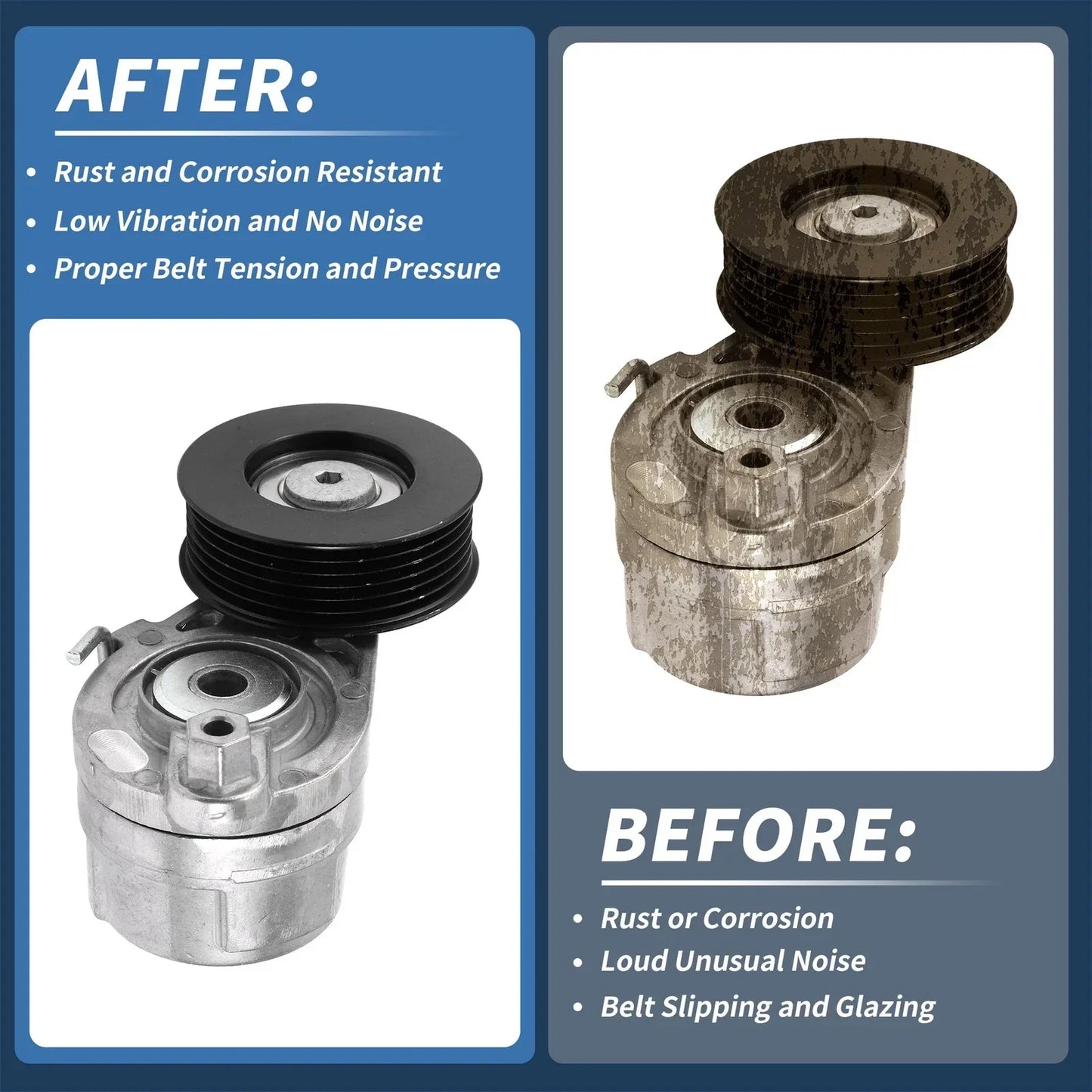 Belt Tensioner for Hyundai Elantra 1.4L L4 (2017-2020) - Durable Metal 1 x Pc