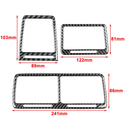 3 x Carbon Fiber Interior Air Vent Outlet Covers for Dodge Challenger (2008-2014)