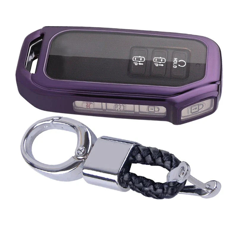 Key Cover Protective Case Braided Keychain for Kia Telluride (2018-2022)