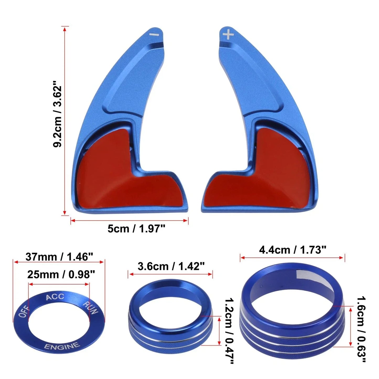 Steering Wheel Shift Paddle Extension Trim Set for Dodge Charger Challenger (2015-2023)