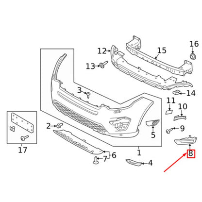 Fog Light Cover Trim Right for Land Rover Discovery Sport (2015-2018)