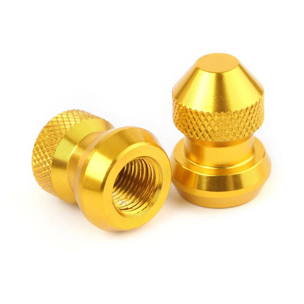 Gold Tyre Air Valve Caps Stem Covers for Car Truck Motorcycle Bike
