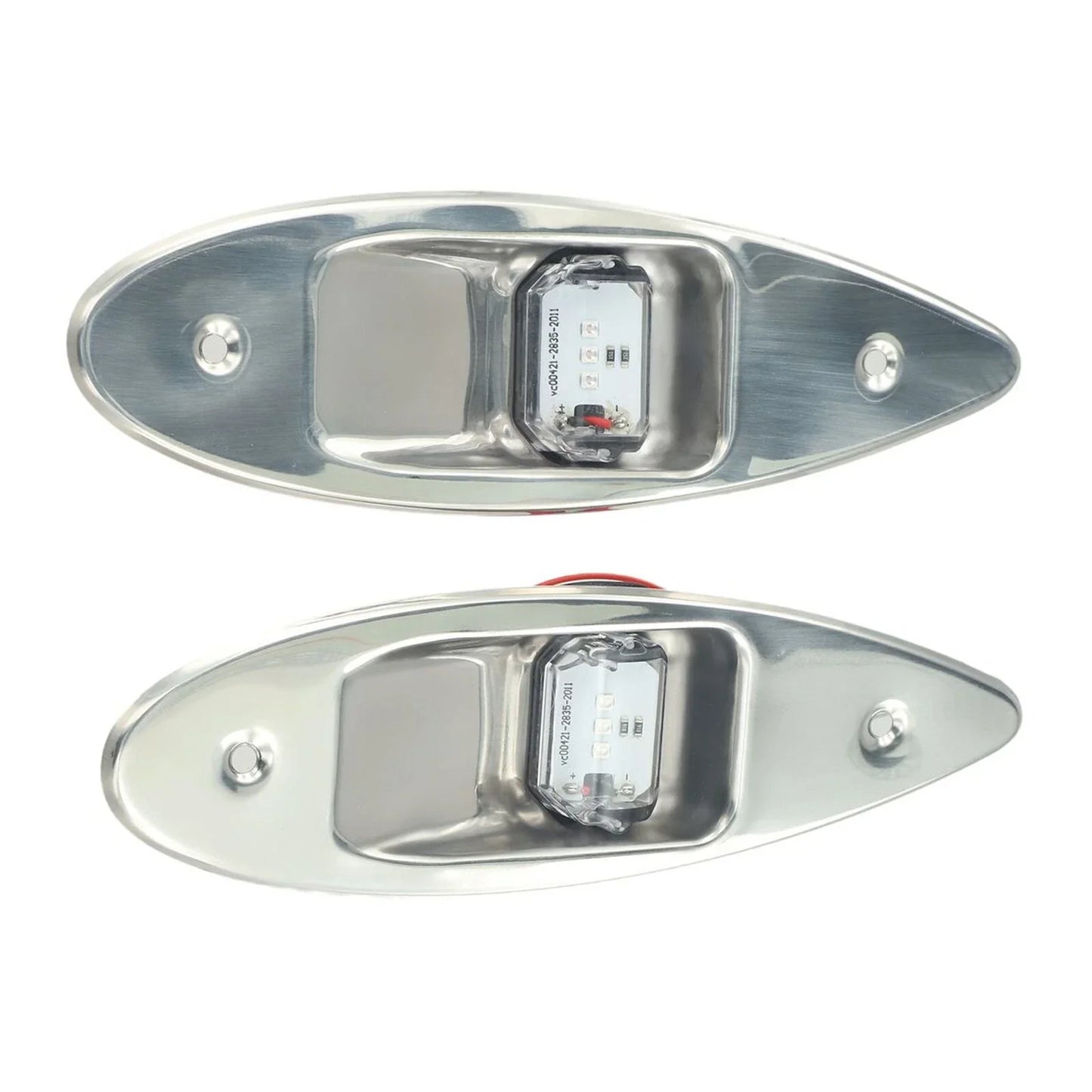 2x Red+Green Marine Boat Navigation LED Side Light Vertical Mount Lamp 12V