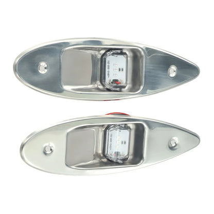 2x Red+Green Marine Boat Navigation LED Side Light Vertical Mount Lamp 12V