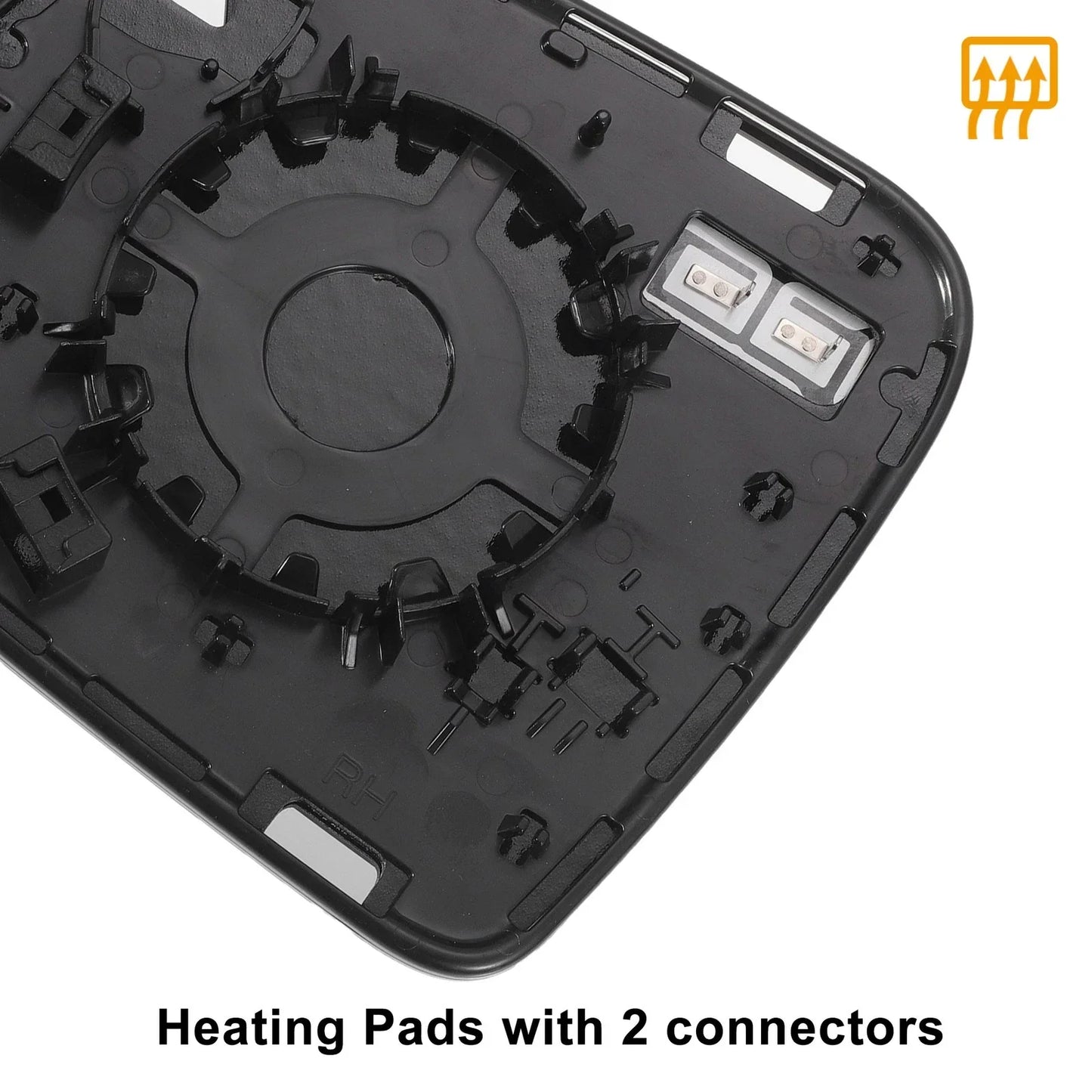 Left Right White Mirror Glass w/ Back Heated for Jeep Dodge (2014-2019)