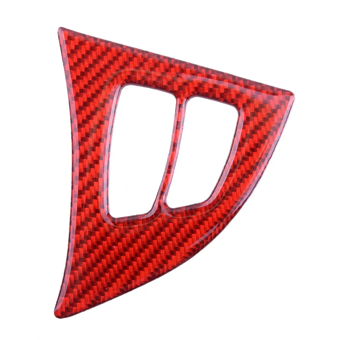2 x Real Carbon Fiber Steering Wheel Button Covers for BMW X5 E70 (2008-2013)