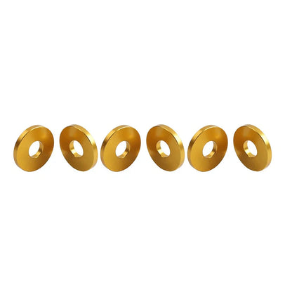 6 x Gold Saddlebag Crash Bar Decorative Spacer Rings for Harley Softail