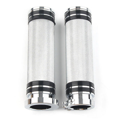 1'' Chrome Handlebar Grips for Harley Sportster, Dyna, Softail, Touring