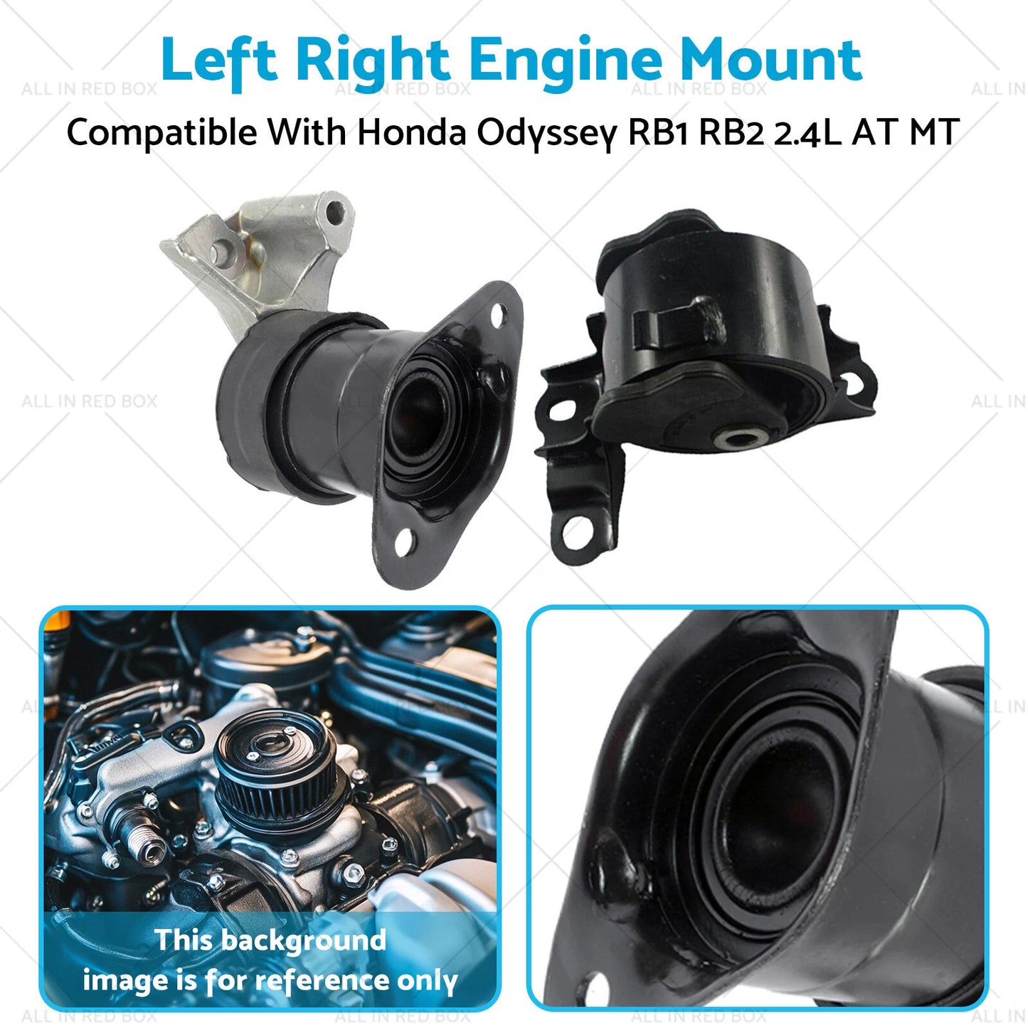 Left Right Engine Mounts for Honda Odyssey RB1 RB2 2.4 K24A6 (2004-2009)