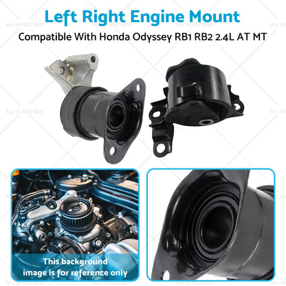 Left Right Engine Mounts for Honda Odyssey RB1 RB2 2.4 K24A6 (2004-2009)