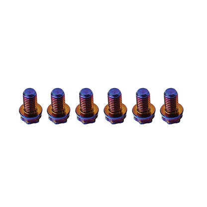6pcs M8x10mm Titanium Torx Head Flange Bolts for Motorcycle Bike