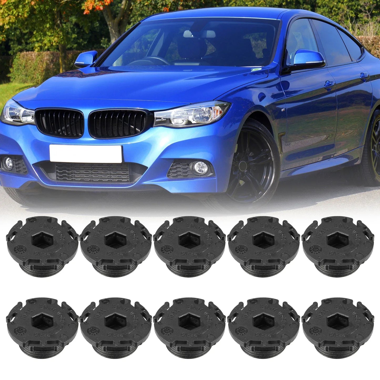 10 x ABS Engine Oil Drain Plug Replacement for BMW 320i (2013 - 2015)