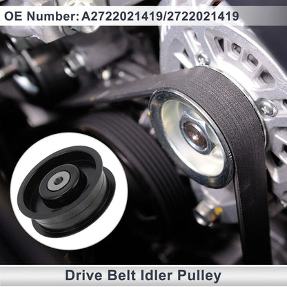Drive Belt Idler Pulley for Mercedes-Benz W463 (2009-2014) Black 1 x Pc