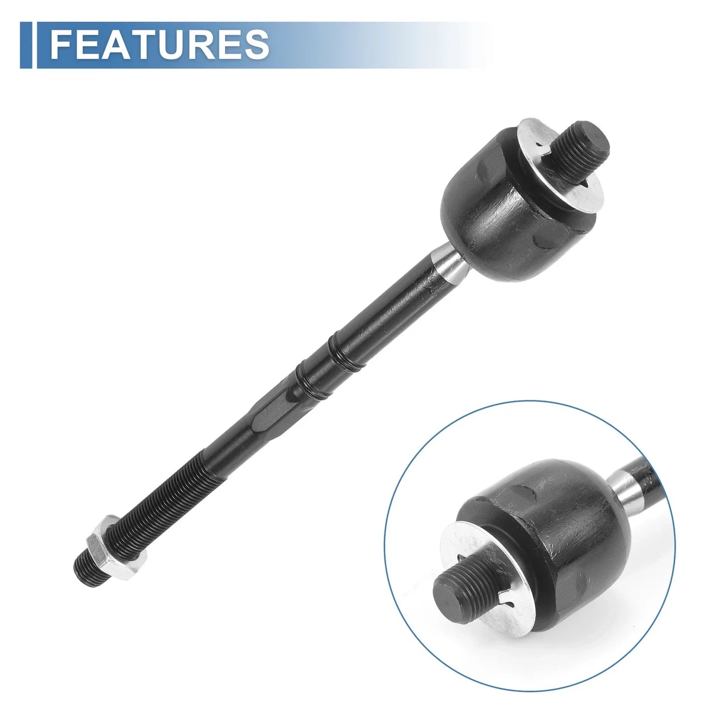 2 x Front Inner Tie Rod End Links for Mercedes-Benz S600 (2001-2006)