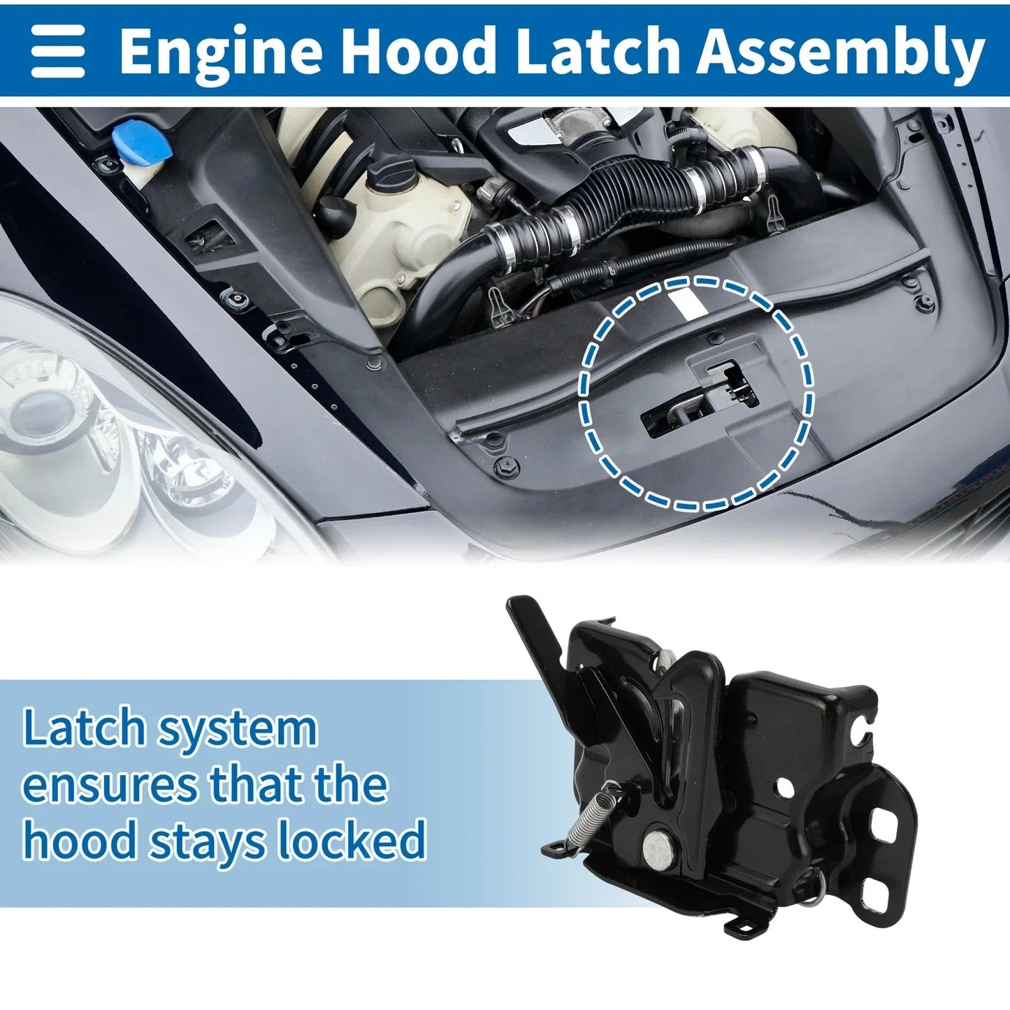 Hood Latch Assembly for Dodge Nitro (2007-2011) - 1 x Quality Replacement