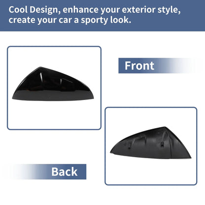 Gloss Black Left Right Mirror Cover Cap Replacement for Lexus ES (2018-2023)