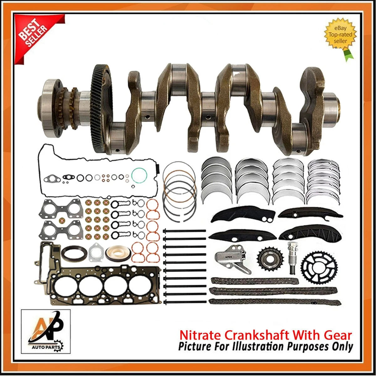 Crankshaft Gear Rebuild Parts Kit for BMW 2.0 N47 (2007–2014)