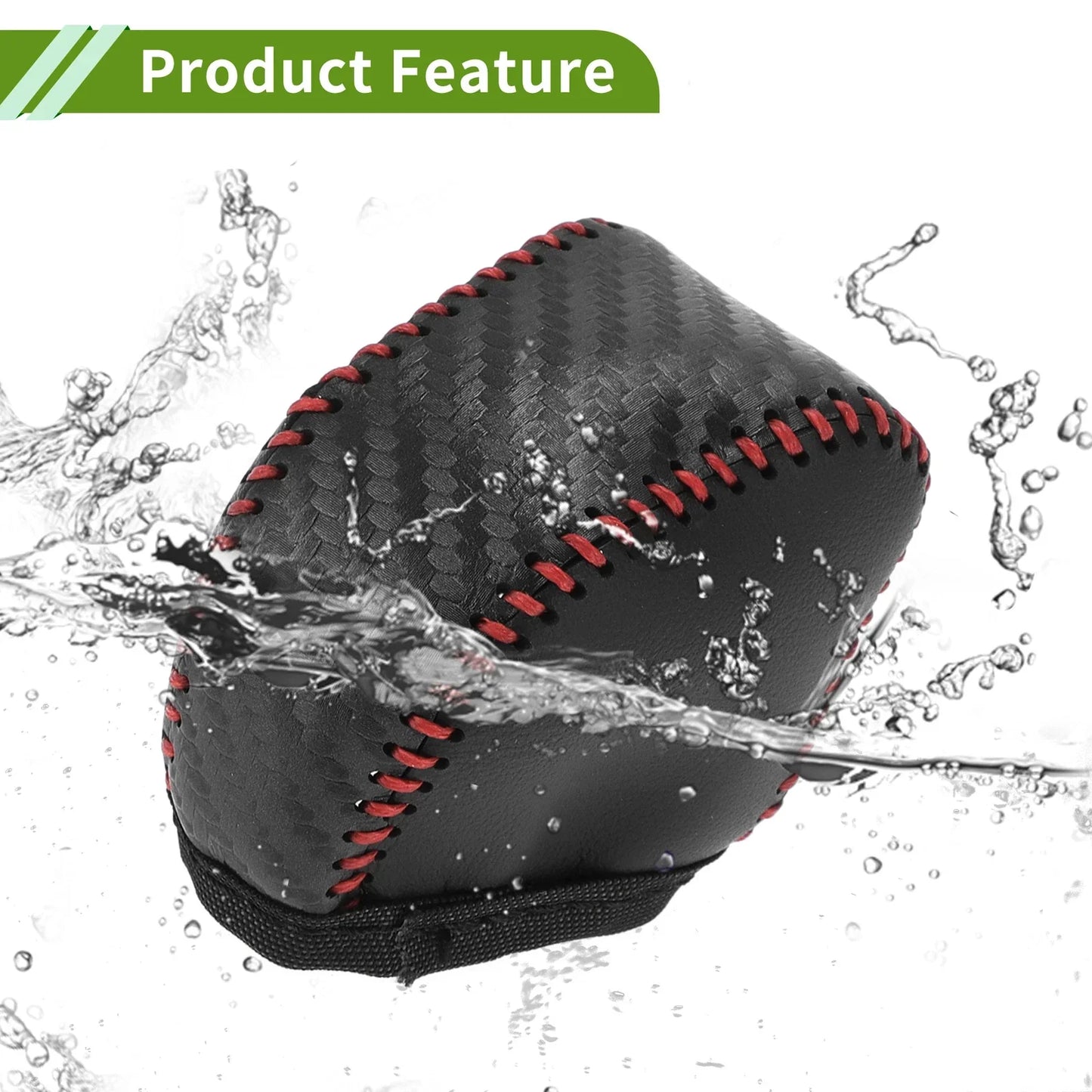 Car Gear Shift Knob Cover for Lexus NX250 2022-2023 Black Carbon Fiber Red
