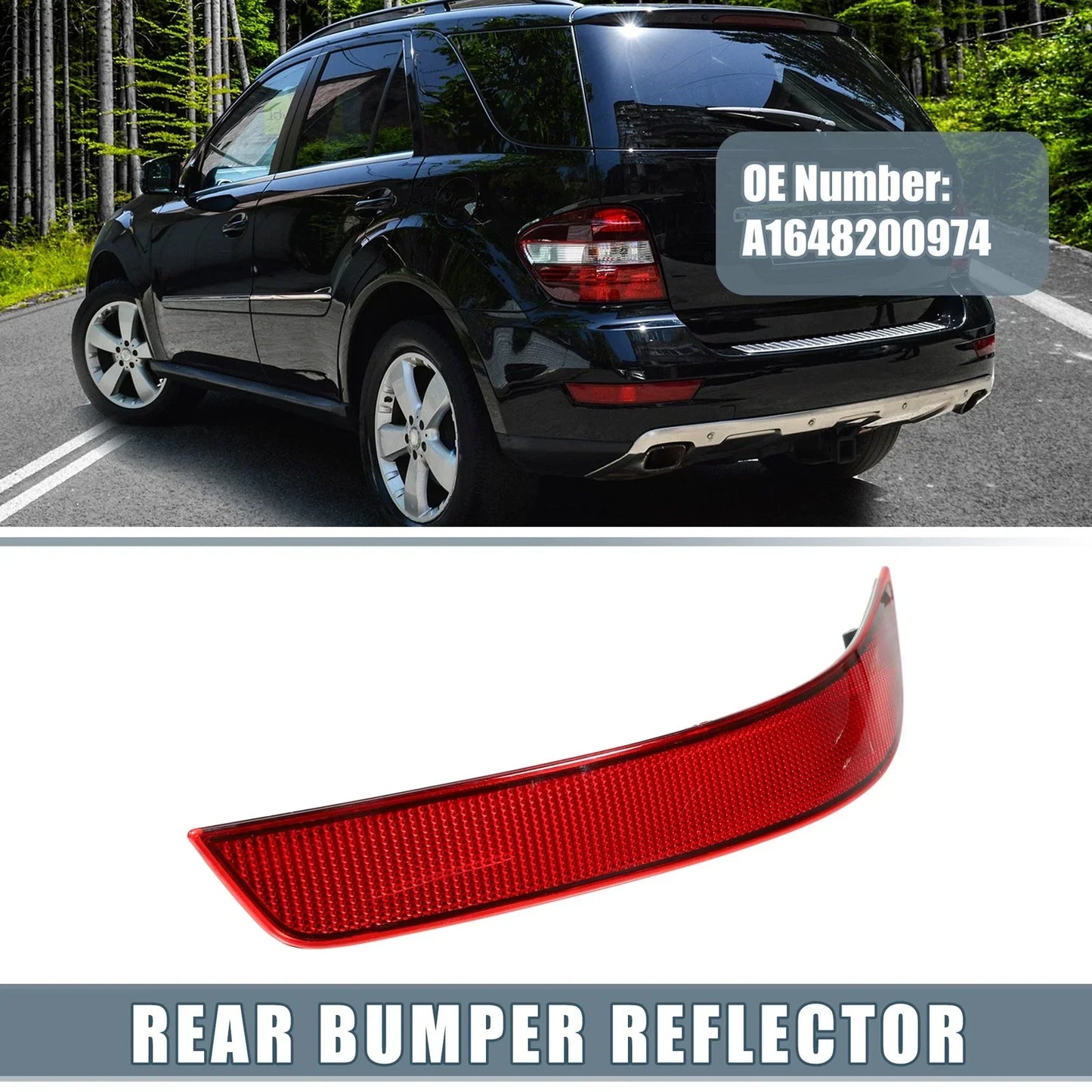 Rear Left Bumper Reflector for Mercedes-Benz GL350 Bluetec (2007-2012)
