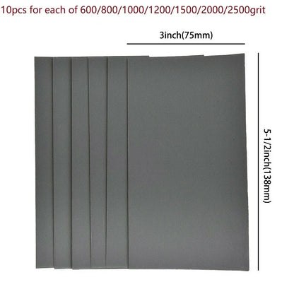 70 x Sandpaper 3x5.5 for COMBO 600/800/1000/1200/1500/2000/2500