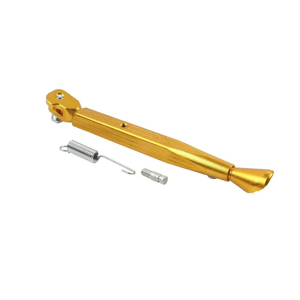 Aluminum Adjustable Kickstand Foot for Motorcycle Universal Side Stand Gold