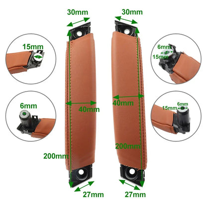Door Leather Pull Handle Left Right for Land Rover Discovery (2015-2019) Pair